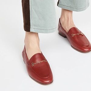 Sam Edelman Loraine Horsebit Loafer Red Leather